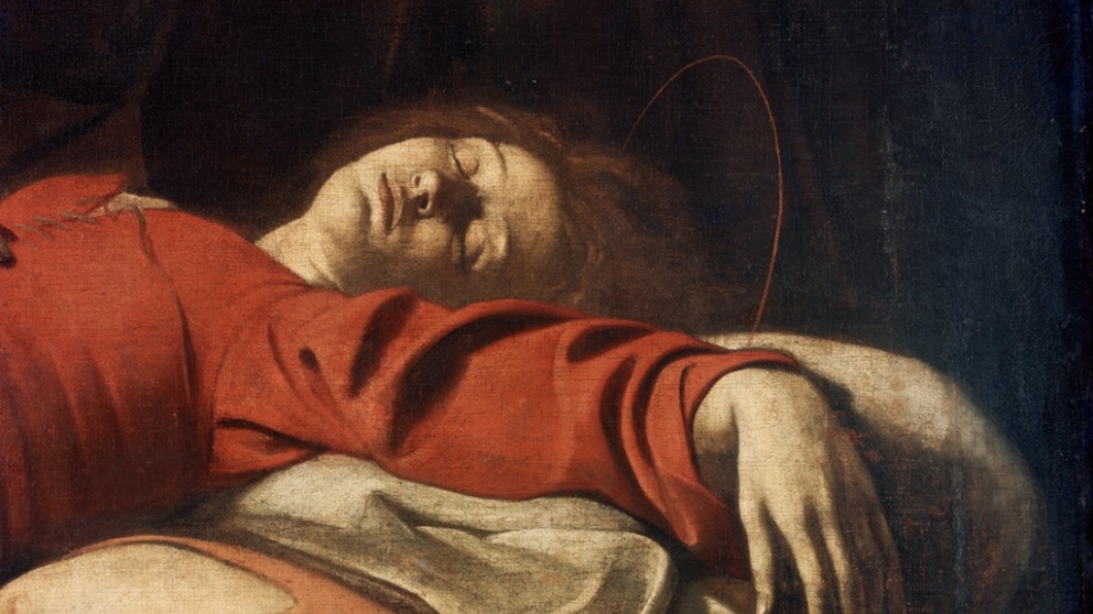 Zoom of the painting Death of the Virgin