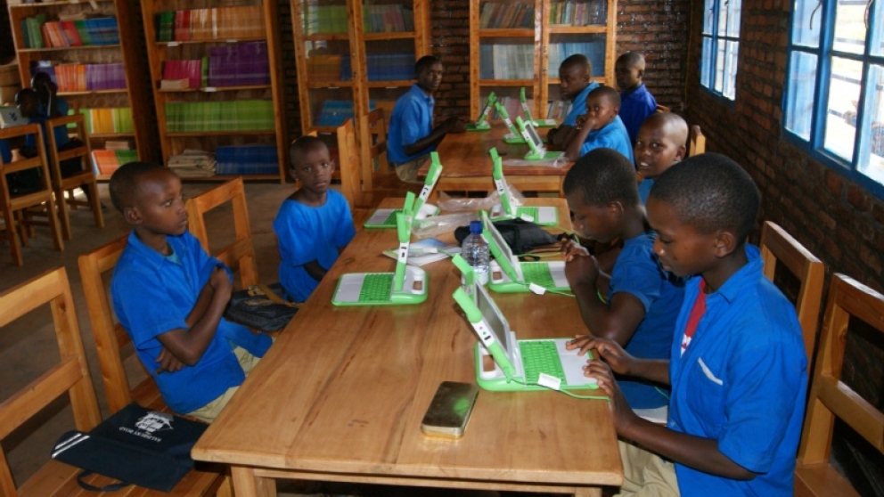 Students Use Laptops to Learn in Rwanda