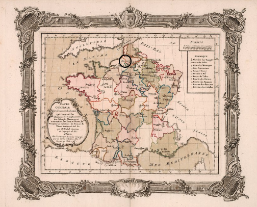 18th Century Map of France 