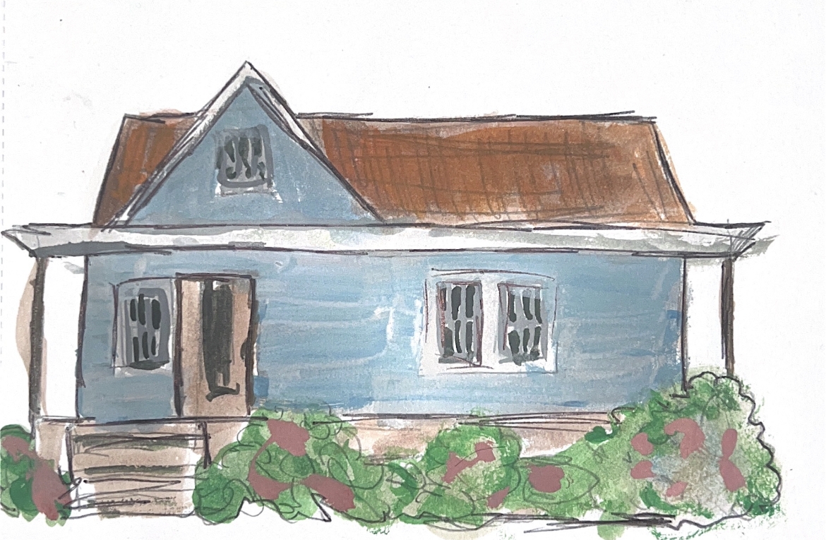 "Roxy's drawing of the Adamescu Family Home" by Nikki Petrescu-Boboc