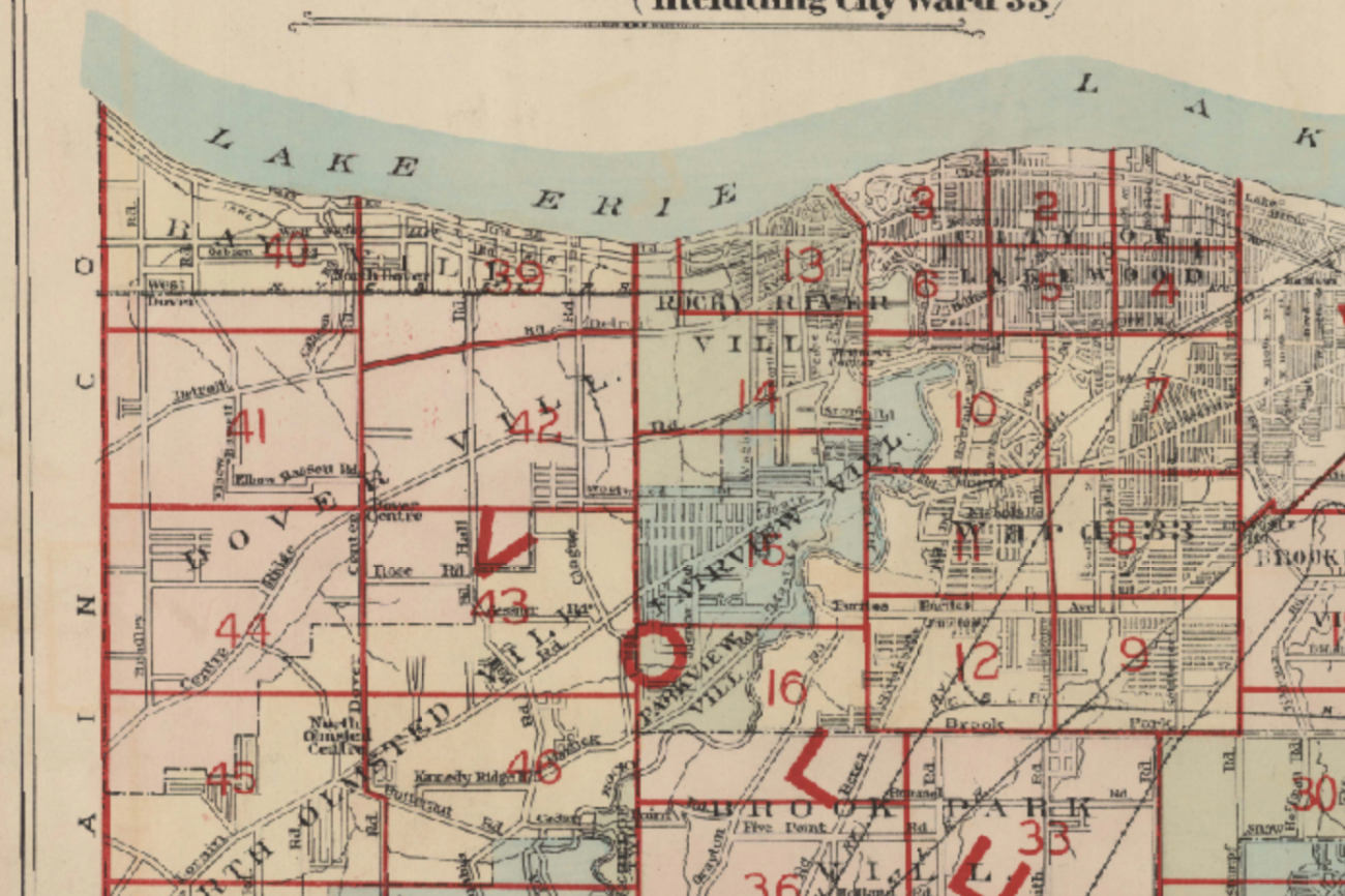 Historic map of Westlake