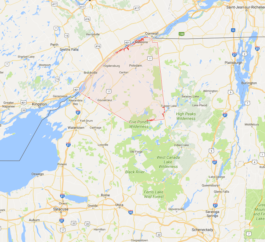 Outline of St. Lawrence County